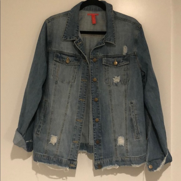 violet denim jacket